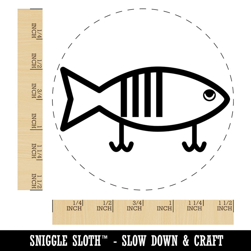 Fishing Lure Self-Inking Rubber Stamp for Stamping Crafting Planners