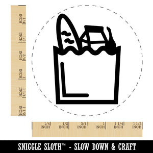 Groceries Grocery Store Icon Self-Inking Rubber Stamp for Stamping Crafting Planners