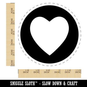 Heart in Circle Self-Inking Rubber Stamp for Stamping Crafting Planners
