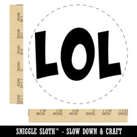 LOL Laughing Fun Text Self-Inking Rubber Stamp for Stamping Crafting Planners