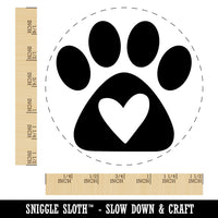 Paw Print with Heart Dog Self-Inking Rubber Stamp for Stamping Crafting Planners