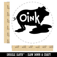 Pig in Mud Oink Funny Self-Inking Rubber Stamp for Stamping Crafting Planners