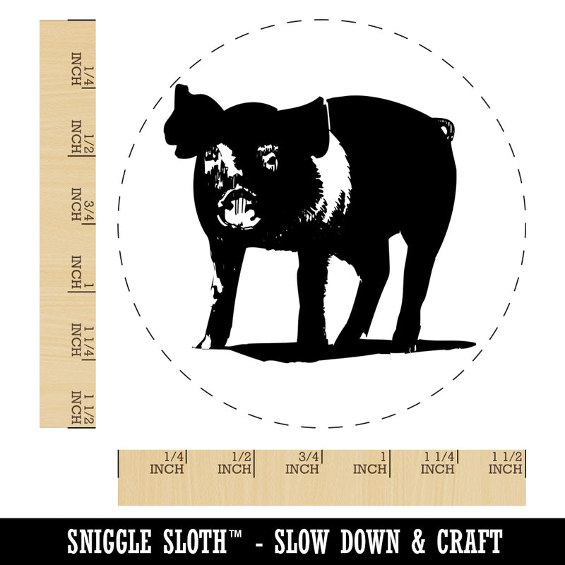 Pig Sketch Self-Inking Rubber Stamp for Stamping Crafting Planners