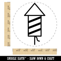 Rocket Fireworks Patriotic Self-Inking Rubber Stamp for Stamping Crafting Planners