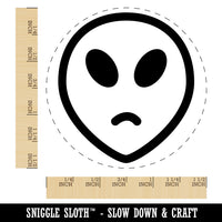 Sad Alien Emoticon Self-Inking Rubber Stamp for Stamping Crafting Planners