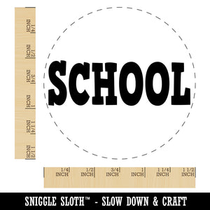 School Fun Text Self-Inking Rubber Stamp for Stamping Crafting Planners