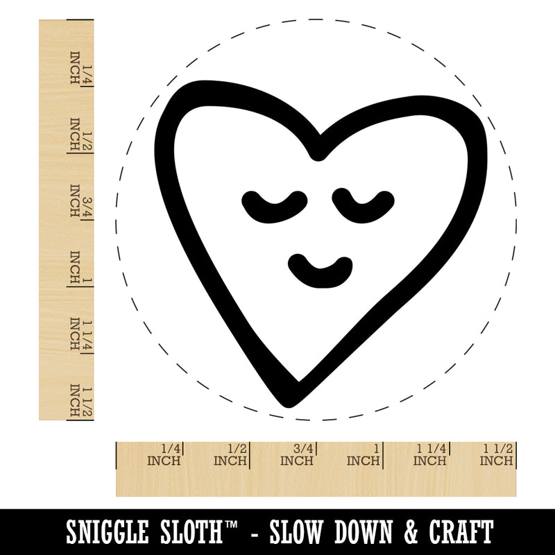 Sleeping Heart Doodle Self-Inking Rubber Stamp for Stamping Crafting Planners