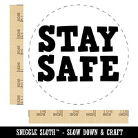 Stay Safe Fun Text Self-Inking Rubber Stamp for Stamping Crafting Planners