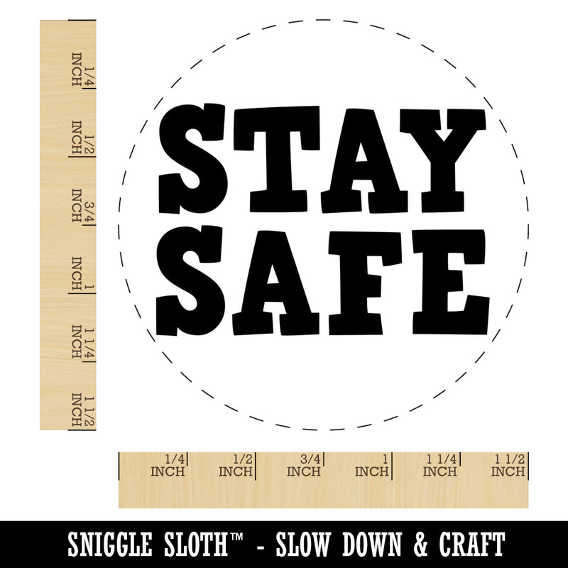 Stay Safe Fun Text Self-Inking Rubber Stamp for Stamping Crafting Planners