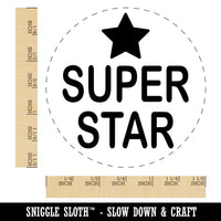 Super Star Fun Text Teacher School Self-Inking Rubber Stamp for Stamping Crafting Planners