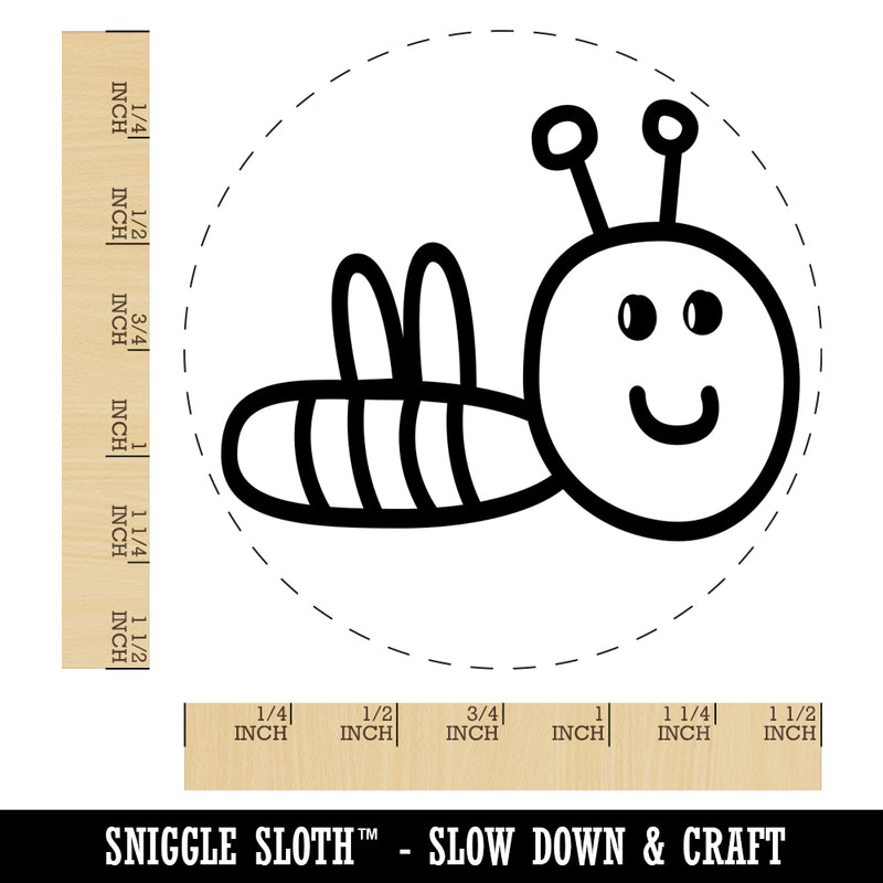 Sweet Bee Doodle Self-Inking Rubber Stamp for Stamping Crafting Planners