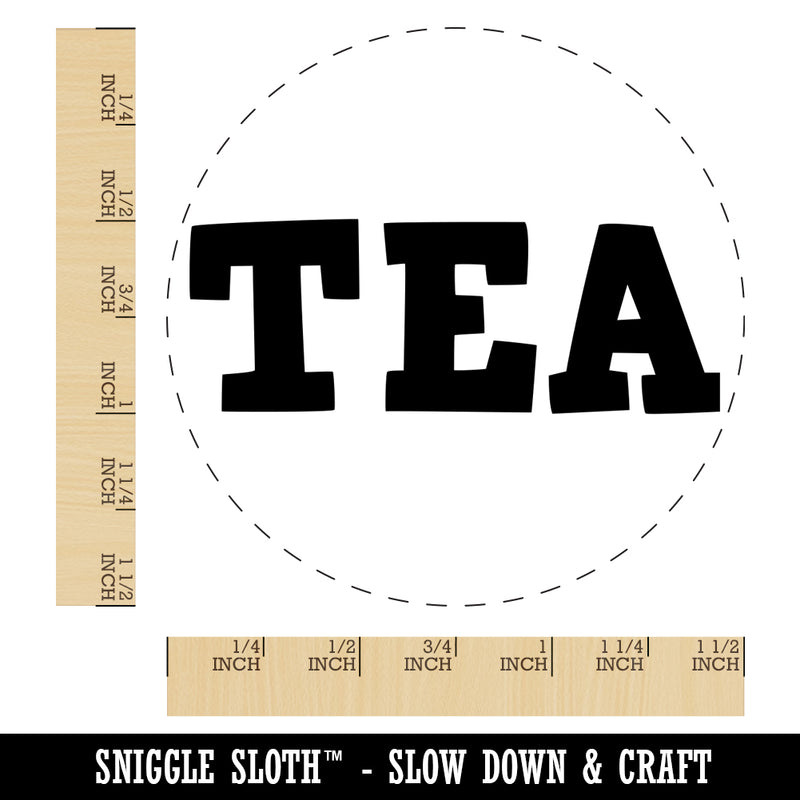 Tea Fun Text Self-Inking Rubber Stamp for Stamping Crafting Planners