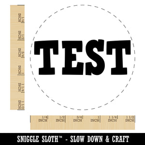 Test Fun Text Self-Inking Rubber Stamp for Stamping Crafting Planners