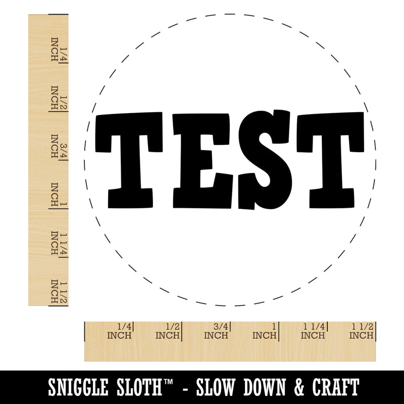 Test Fun Text Self-Inking Rubber Stamp for Stamping Crafting Planners
