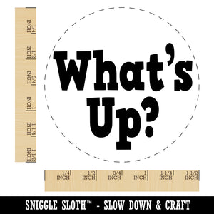 What's Up Fun Text Self-Inking Rubber Stamp for Stamping Crafting Planners