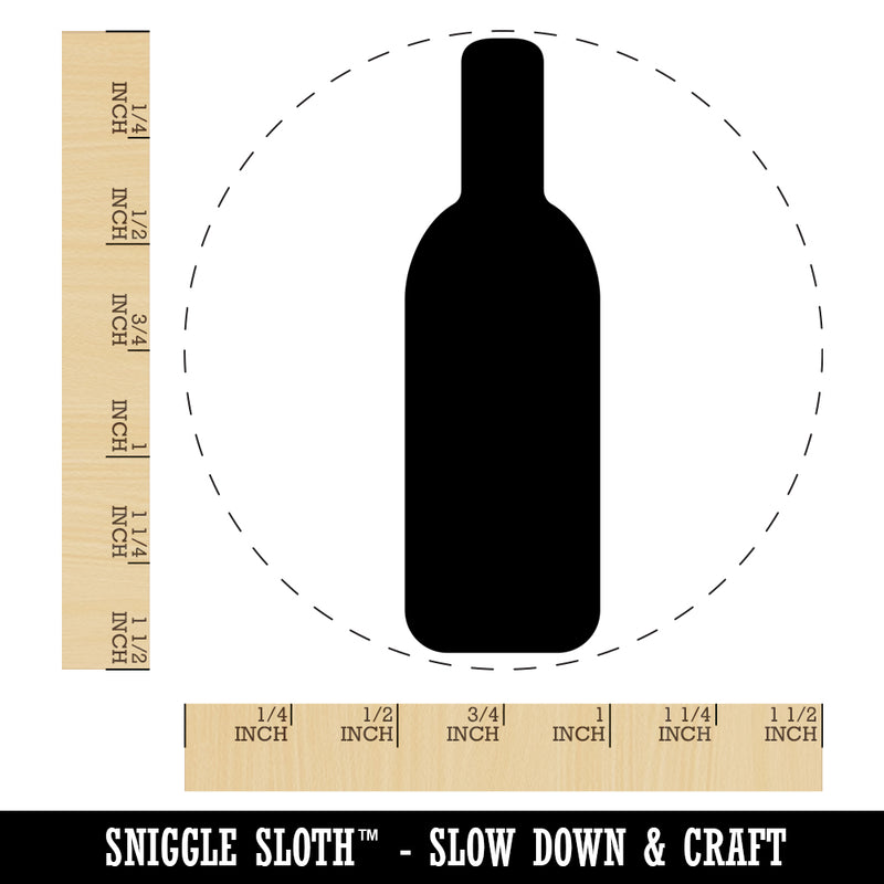 Wine Bottle Solid Self-Inking Rubber Stamp for Stamping Crafting Planners