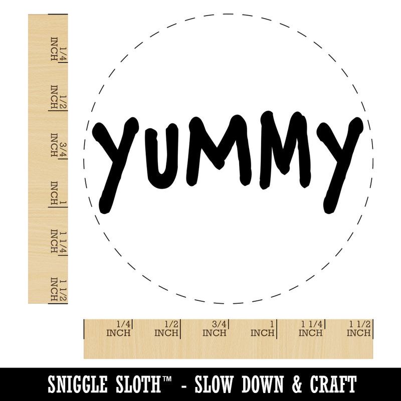 Yummy Fun Text Self-Inking Rubber Stamp for Stamping Crafting Planners