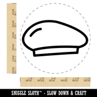 Beret Hat Doodle Self-Inking Rubber Stamp for Stamping Crafting Planners