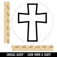 Cross Angled Christian Church Religion Outline Self-Inking Rubber Stamp for Stamping Crafting Planners