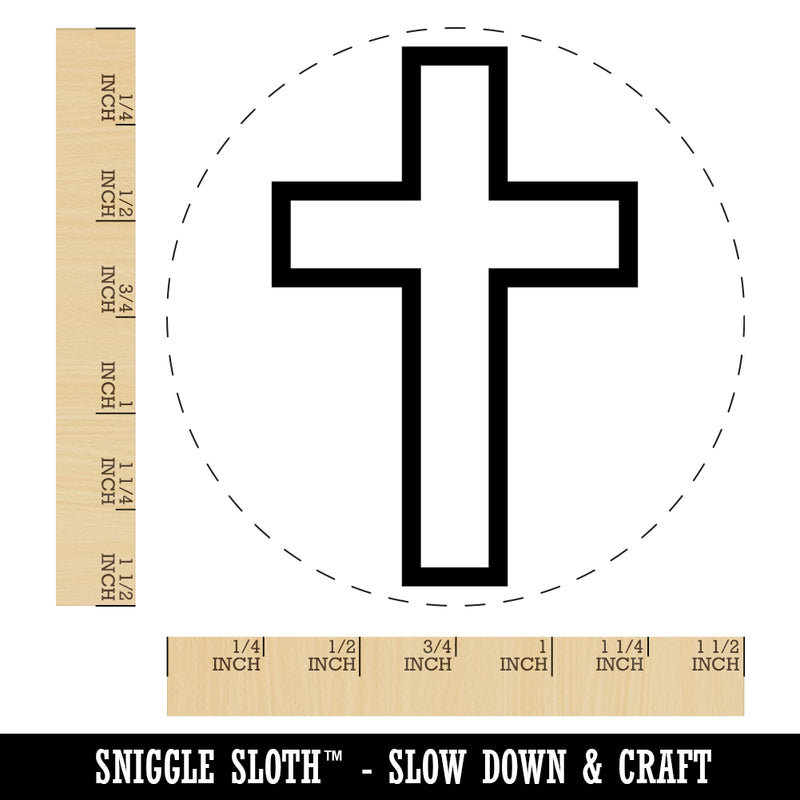 Cross Christian Church Religion Outline Self-Inking Rubber Stamp for Stamping Crafting Planners