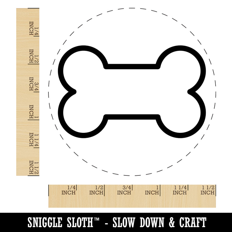 Dog Bone Outline Self-Inking Rubber Stamp for Stamping Crafting Planners
