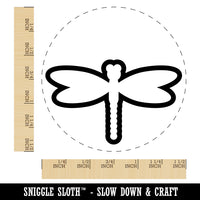 Dragonfly Outline Self-Inking Rubber Stamp for Stamping Crafting Planners