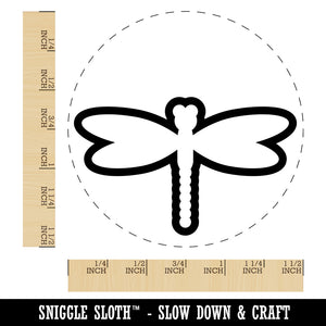 Dragonfly Outline Self-Inking Rubber Stamp for Stamping Crafting Planners