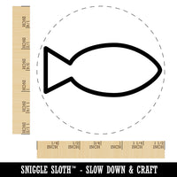 Fish Outline Self-Inking Rubber Stamp for Stamping Crafting Planners