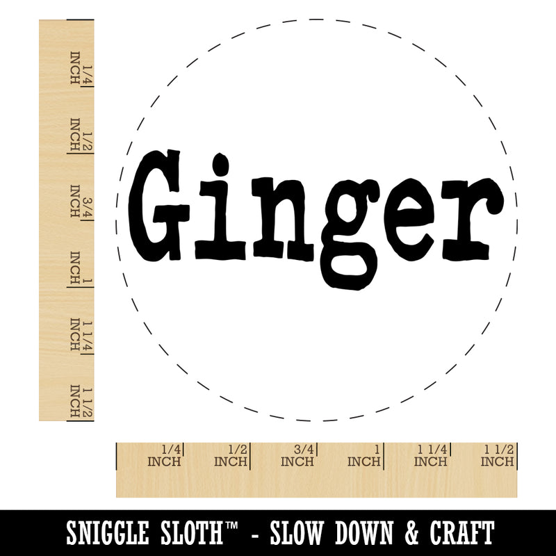 Ginger Herb Fun Text Self-Inking Rubber Stamp for Stamping Crafting Planners