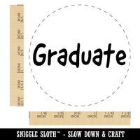 Graduate Fun Text Self-Inking Rubber Stamp for Stamping Crafting Planners