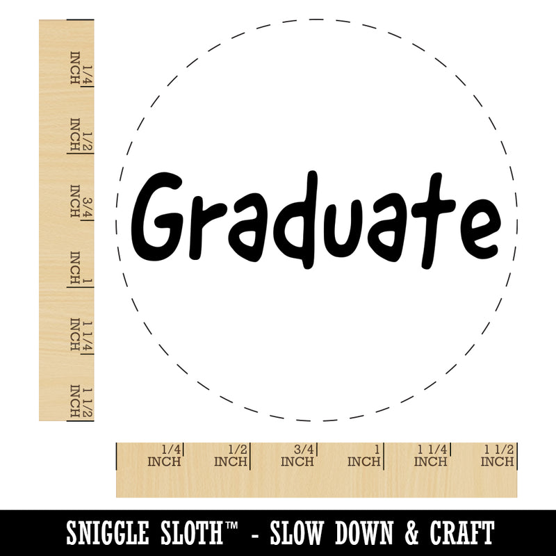 Graduate Fun Text Self-Inking Rubber Stamp for Stamping Crafting Planners