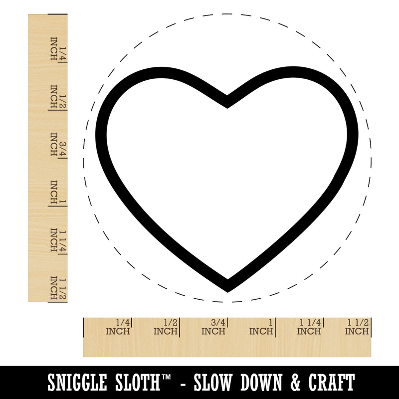 Heart Love Outline Self-Inking Rubber Stamp for Stamping Crafting Planners