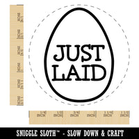 Just Laid in Egg Self-Inking Rubber Stamp for Stamping Crafting Planners