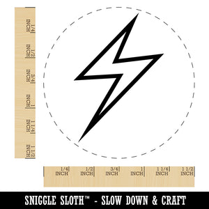 Lightning Bolt Thunderbolt Outline Self-Inking Rubber Stamp for Stamping Crafting Planners