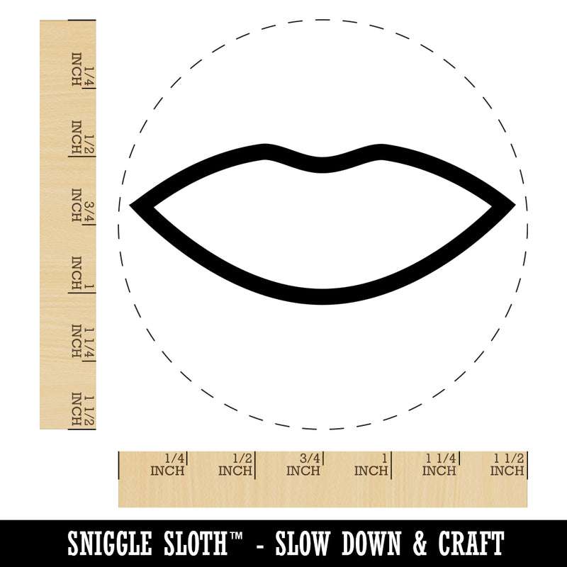 Lips Mouth Outline Self-Inking Rubber Stamp for Stamping Crafting Planners