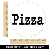 Pizza Fun Text Self-Inking Rubber Stamp for Stamping Crafting Planners