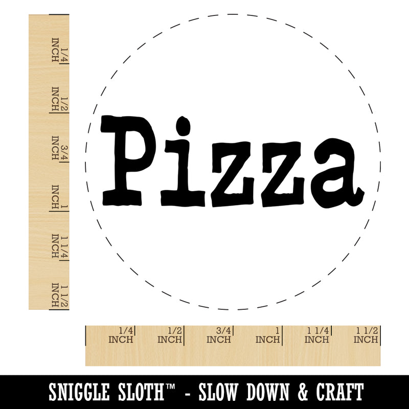 Pizza Fun Text Self-Inking Rubber Stamp for Stamping Crafting Planners