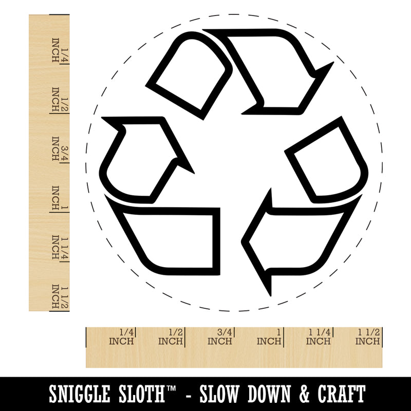 Recycle Symbol Outline Self-Inking Rubber Stamp for Stamping Crafting Planners