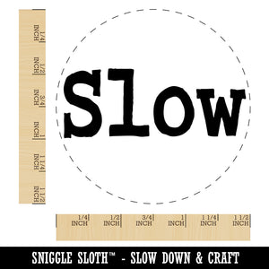 Slow Fun Text Self-Inking Rubber Stamp for Stamping Crafting Planners