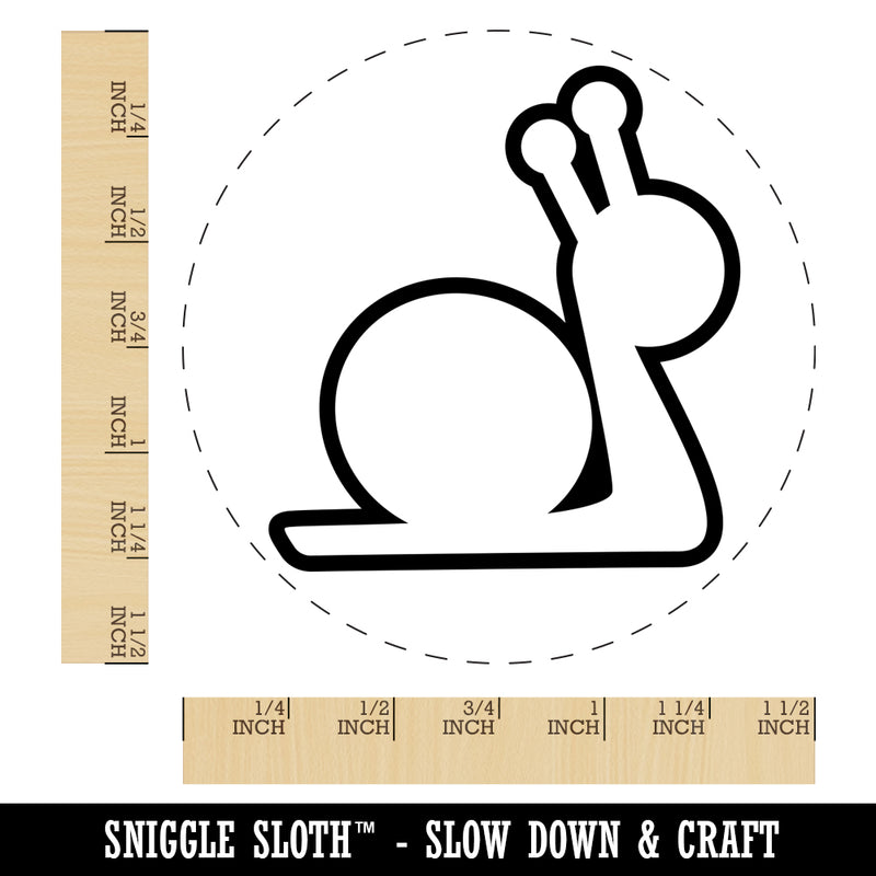 Snail Slow Outline Self-Inking Rubber Stamp for Stamping Crafting Planners