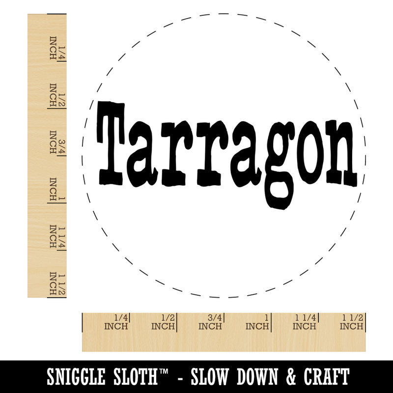 Tarragon Herb Fun Text Self-Inking Rubber Stamp for Stamping Crafting Planners