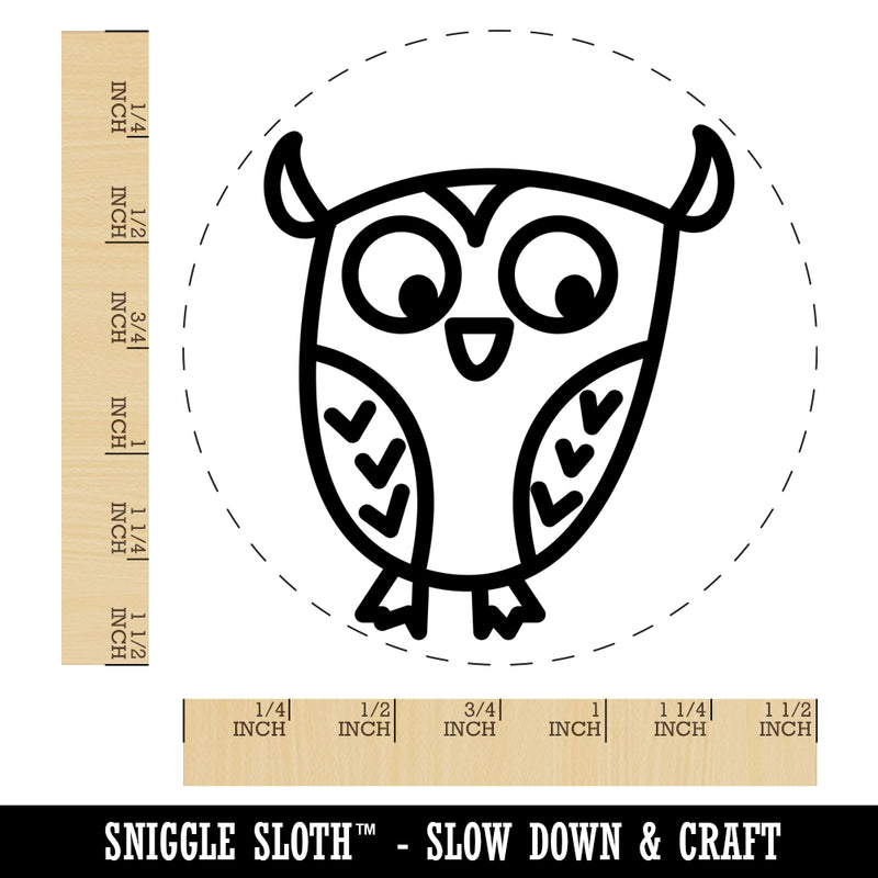 Wary Owl Self-Inking Rubber Stamp for Stamping Crafting Planners