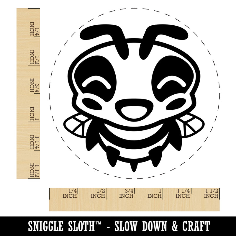 Cute Bee Laughing LOL Self-Inking Rubber Stamp for Stamping Crafting Planners