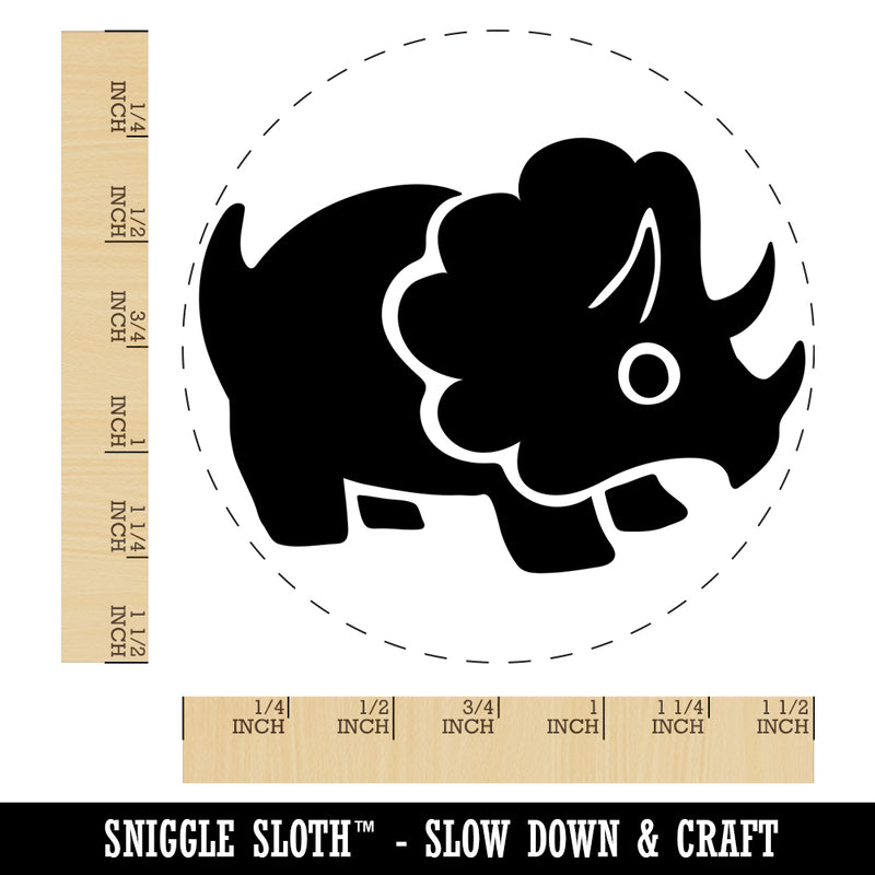 Cute Triceratops Dinosaur Self-Inking Rubber Stamp for Stamping Crafting Planners