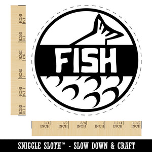 Food Label Fish Self-Inking Rubber Stamp for Stamping Crafting Planners