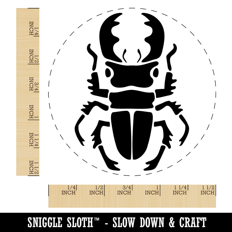 Stag Beetle Self-Inking Rubber Stamp for Stamping Crafting Planners