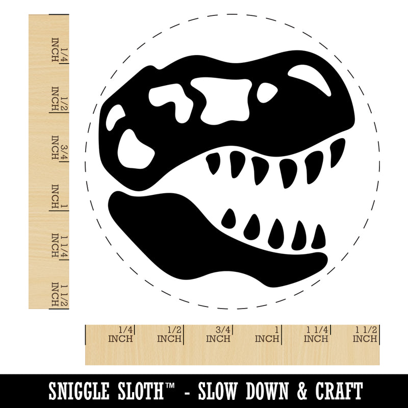 Tyrannosaurus Rex Skull Fossil Self-Inking Rubber Stamp for Stamping Crafting Planners