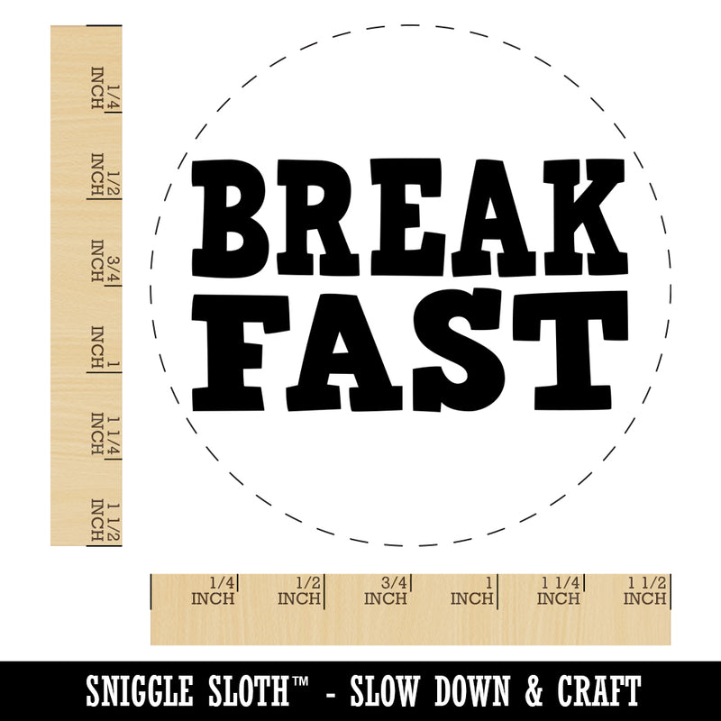 Breakfast Meal Fun Text Self-Inking Rubber Stamp for Stamping Crafting Planners
