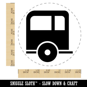 Camper Trailer Camping Icon Self-Inking Rubber Stamp for Stamping Crafting Planners