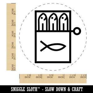 Can of Sardines Self-Inking Rubber Stamp for Stamping Crafting Planners